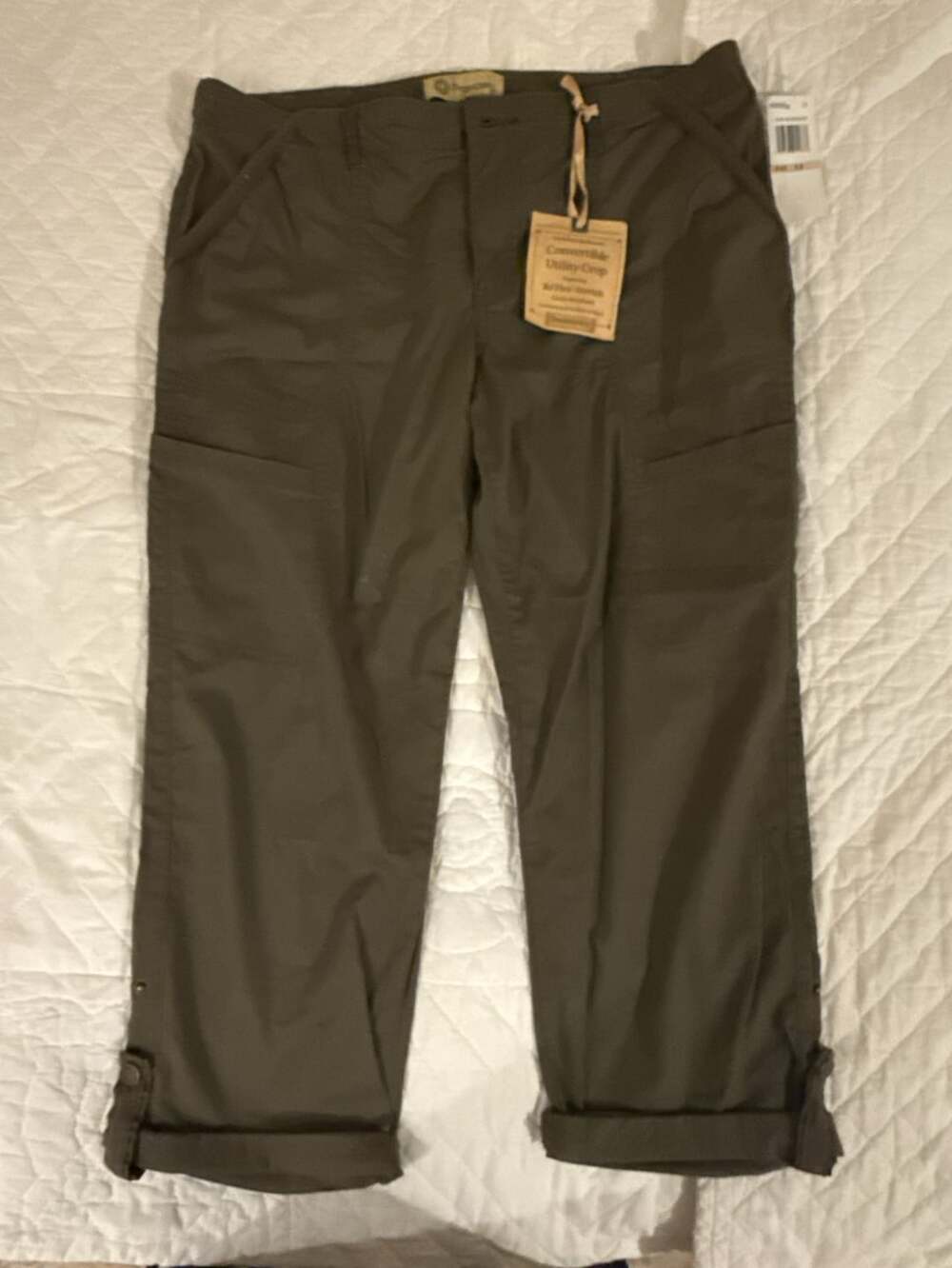Democracy Convertible Utility Crop Size 12 Olive Green